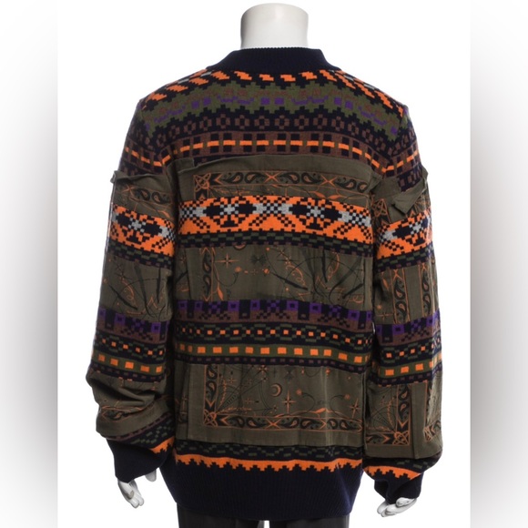 SACAI X DR. WOO BANDANA KNIT PULLOVER (Designer size 4) American (XL) - Picture 5 of 7